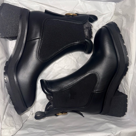 Moncler Women's Sleek Black Ankle Booties - Picture 4 of 4